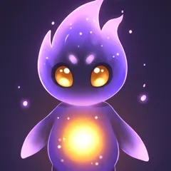 Glim the ember-spirit at the Sunheart stage, glowing at its brightest